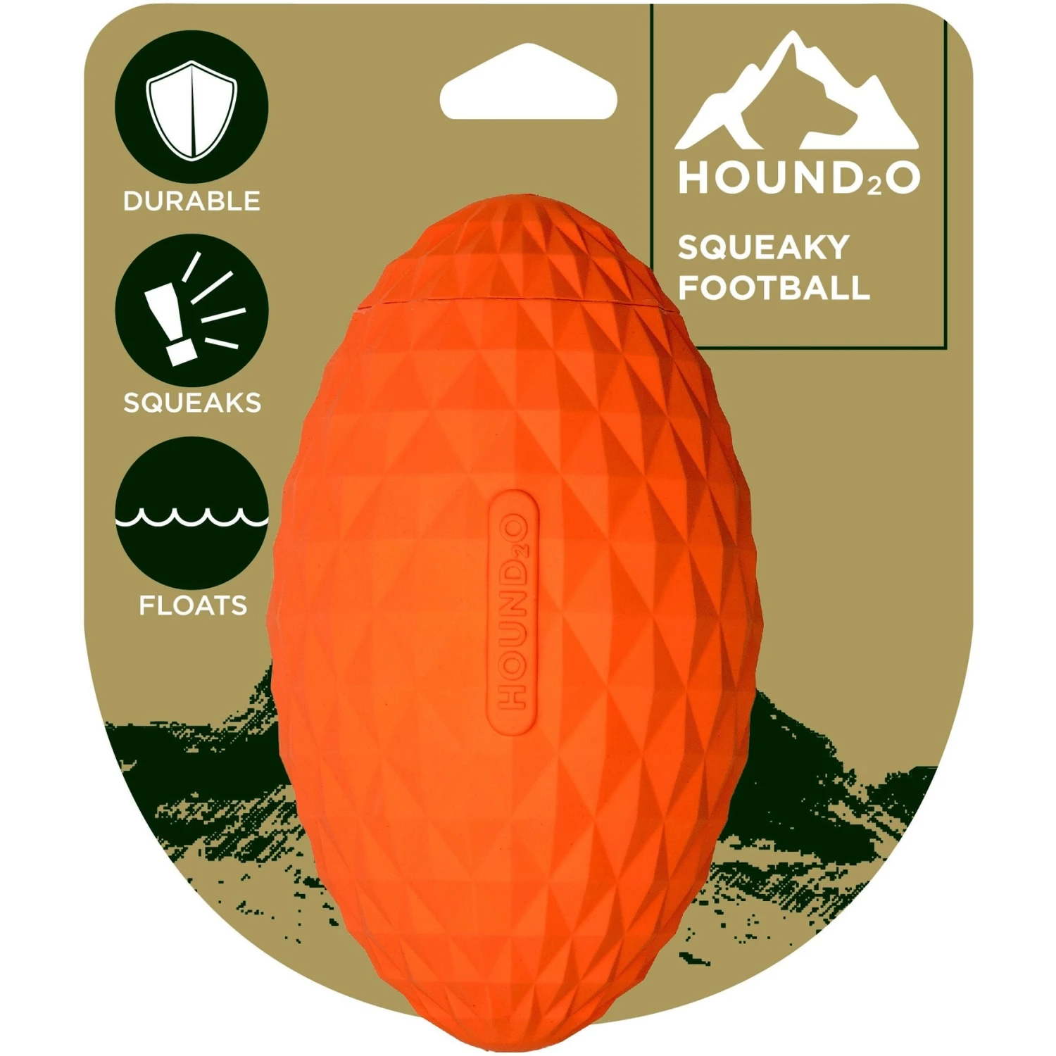 Hound2O Squeaky Football Dog Toy 1 Hound2O Squeaky Football Dog Toy