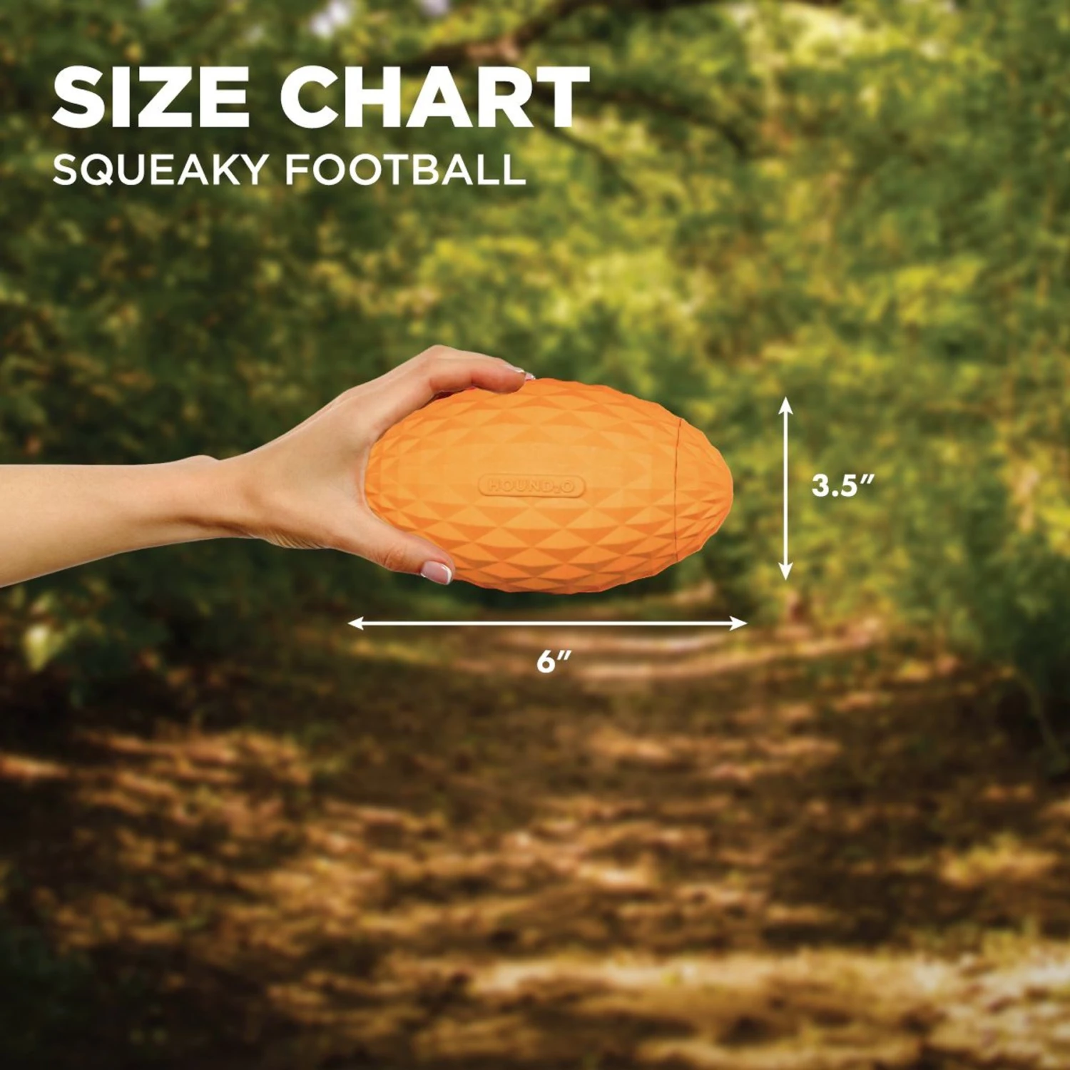 Hound2O Squeaky Football Dog Toy 2 Hound2O Squeaky Football Dog Toy - Image 2