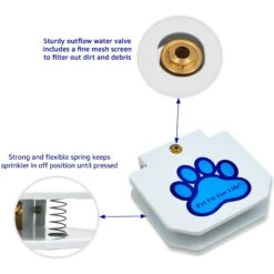 Pet Fit For Life Dog Step-on Sprinkler Dog Toy, Silver -Pet Toys Shop 872438 PT5. AC SS1800 V1686246167