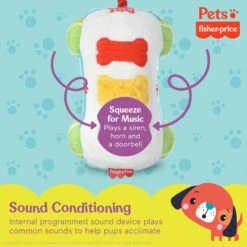 FISHER PRICE Sound-Bites Plush Dog Toy, Multicolor -Pet Toys Shop 908022 PT6. AC SS1800 V1699022114