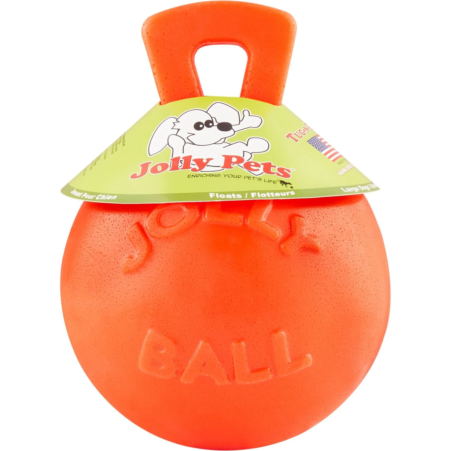 Jolly Pets Tug-n-Toss Dog Toy, Orange 5 Jolly Pets Tug-n-Toss Dog Toy, Orange - Image 5