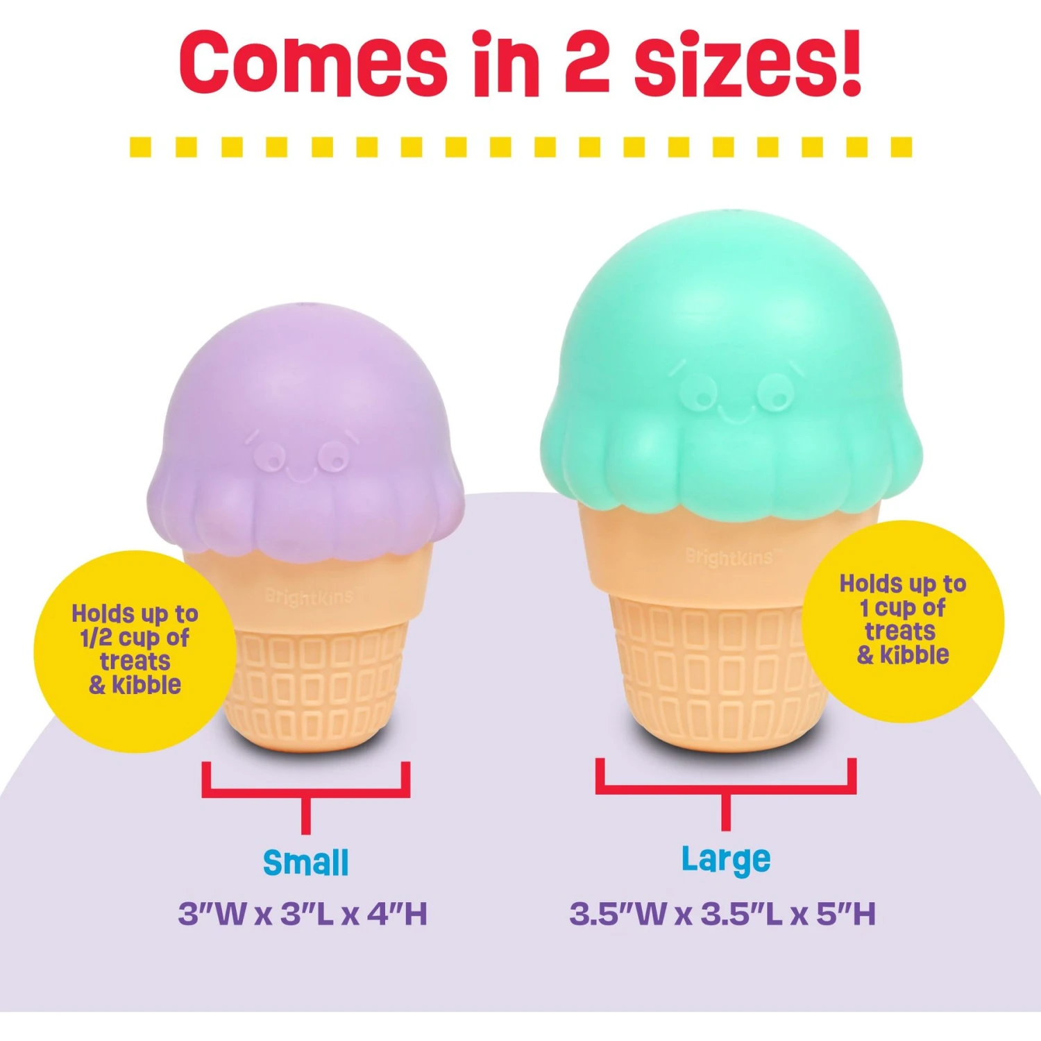 Brightkins Small Ice Cream Treat Dispenser Dog Toy 5 Brightkins Small Ice Cream Treat Dispenser Dog Toy - Image 5