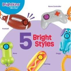 Brightkins Smarty Pooch! Training Clicker Football Dog Toy -Pet Toys Shop 930198 PT6. AC SS1800 V1691085853