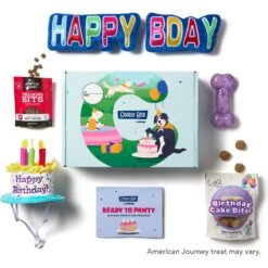 Goody Box Birthday Dog Toys & Treats & Pooch Creamery Peanut Butter Flavor Ice Cream Mix Dog Treat, 5.25-oz Cup -Pet Toys Shop 933310 PT2. AC SS1800 V1692305201