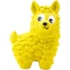 Outward Hound Tootiez Llama Grunting Rubber Dog Toy, Yellow, Large