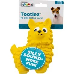 Outward Hound Tootiez Llama Grunting Rubber Dog Toy, Yellow, Large -Pet Toys Shop 976166 PT3. AC SS1800 V1696615406